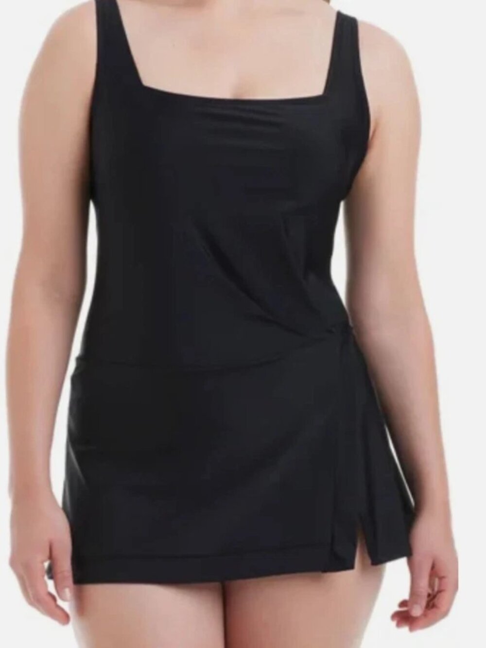 Beyond Control Women's Square Neck Swim Dress, Black, Size: XLarge, NWT